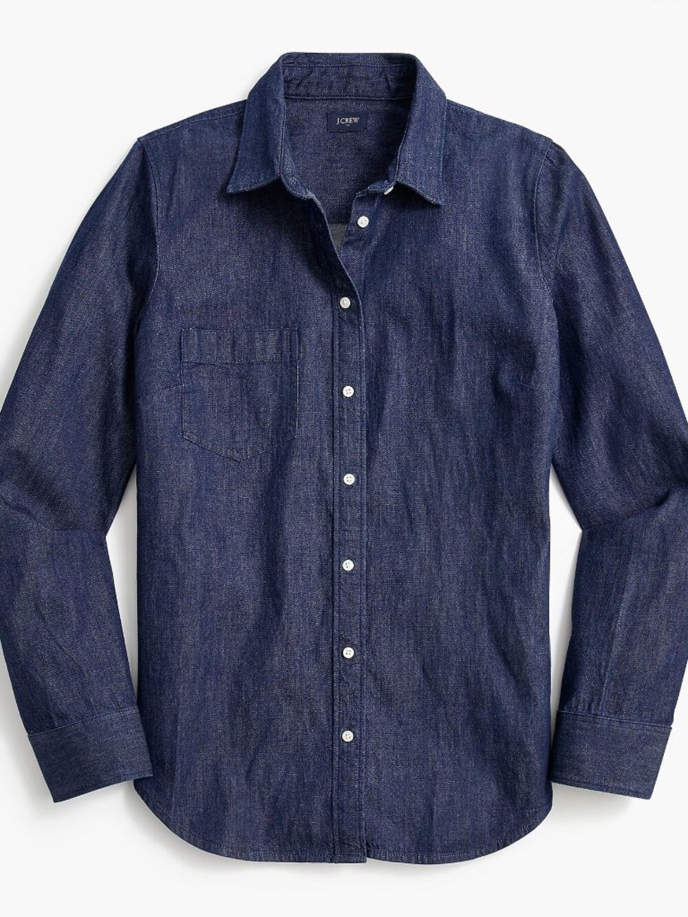 J Crew Chambray Casual Shirt Rendezvous Blue Wash Size MED NWT